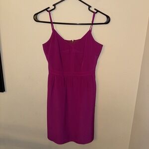 Madewell 100% Silk Cami Slip Dress Women 2 Adjustable Straps Fuschia Purple Pink